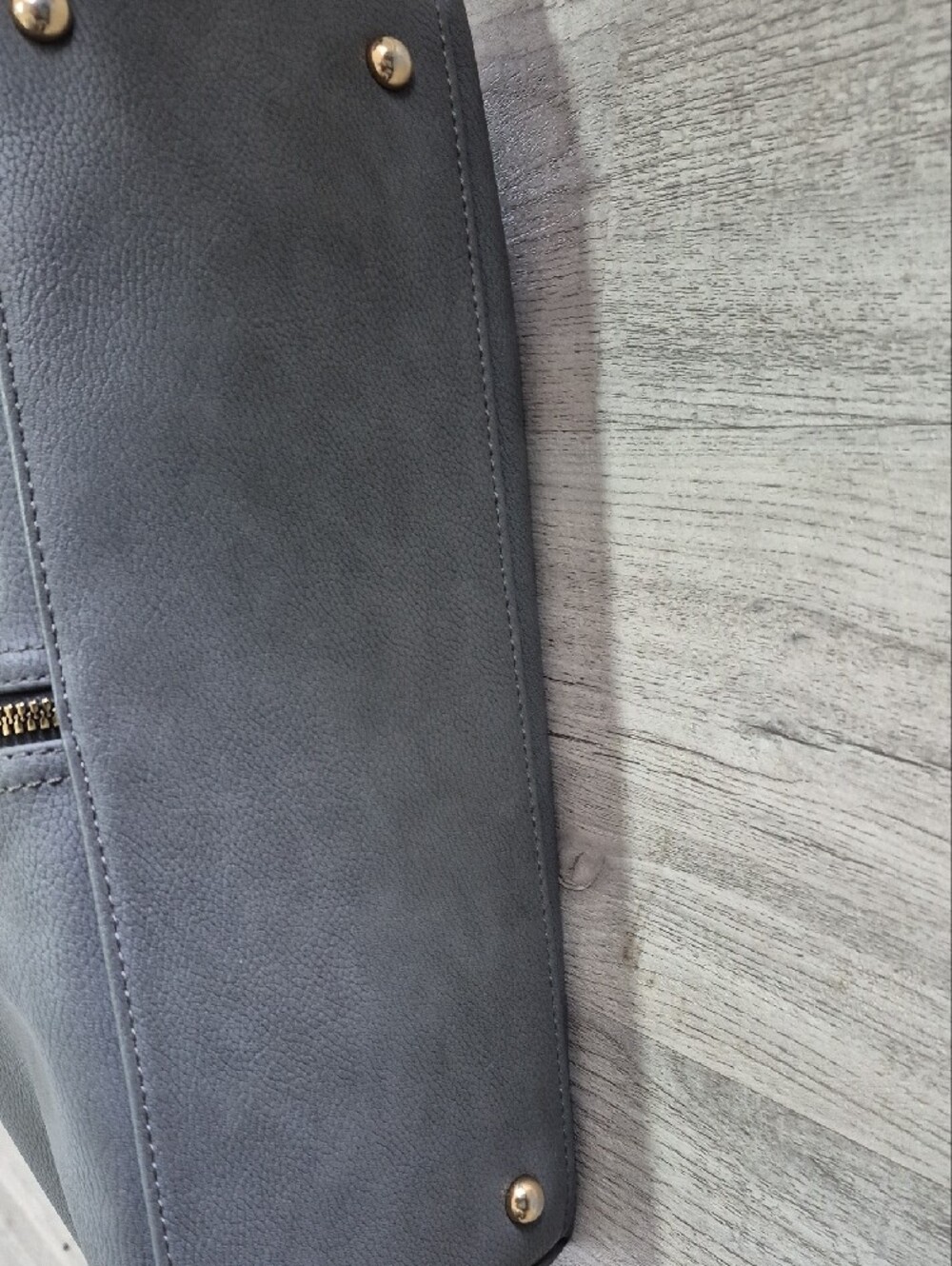 Unk Charcoal Gray Tote with Gold-Tone Zipper Accent - Picture 2 of 4